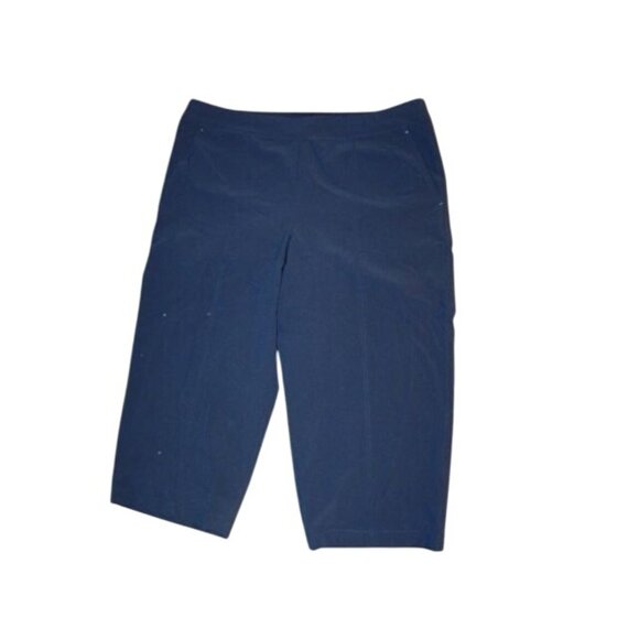 Chico's Size XL (3) Navy Blue Wide Leg Crop Pants NWT $79 - Picture 1 of 3